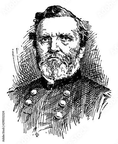 General George Henry Thomas, vintage illustration photo