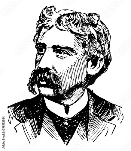 Bret Harte, vintage illustration