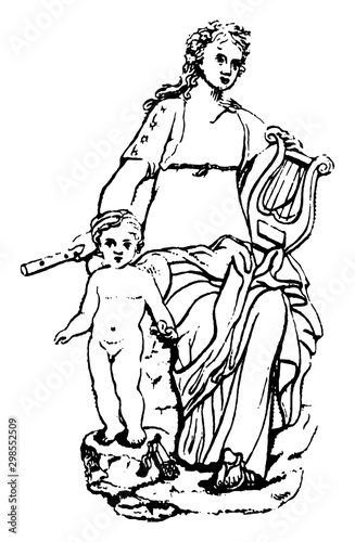 Erato vintage illustration.