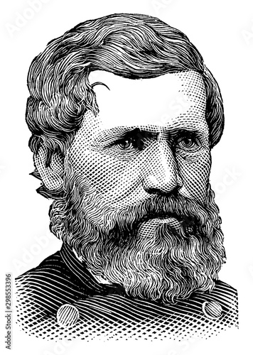 Oliver O. Howard, vintage illustration
