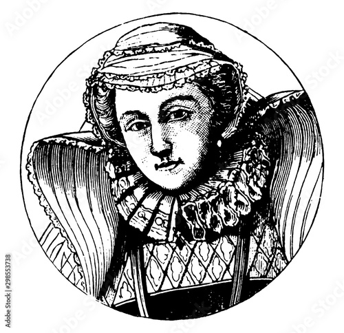 Mary Stuart, vintage illustration