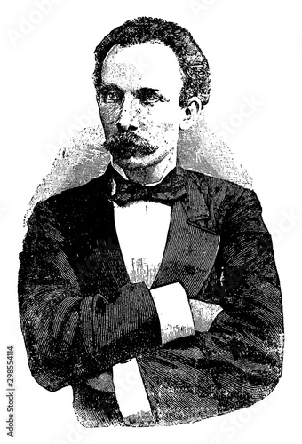 Jose Marti, vintage illustration