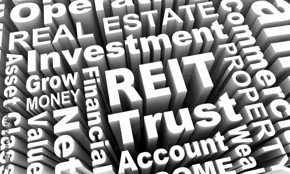 REIT Real Estate Investment Trust Words 3d Illustration REIT Real Estate Investment Trust Words 3d Illustration