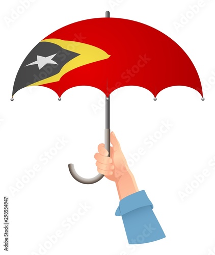 East Timor flag umbrella
