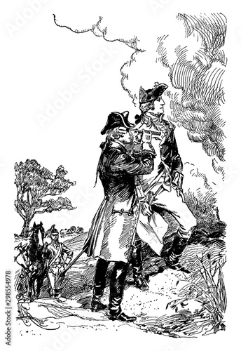 Yorktown vintage illustration.