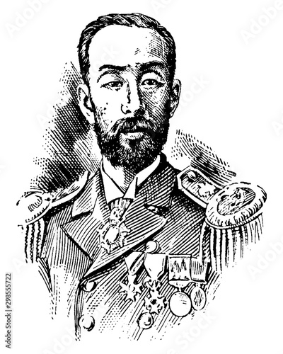 Admiral Heihachiro Togo, vintage illustration