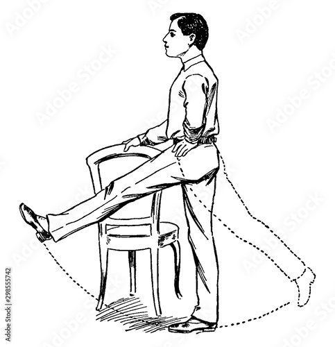 Exercise vintage illustration.