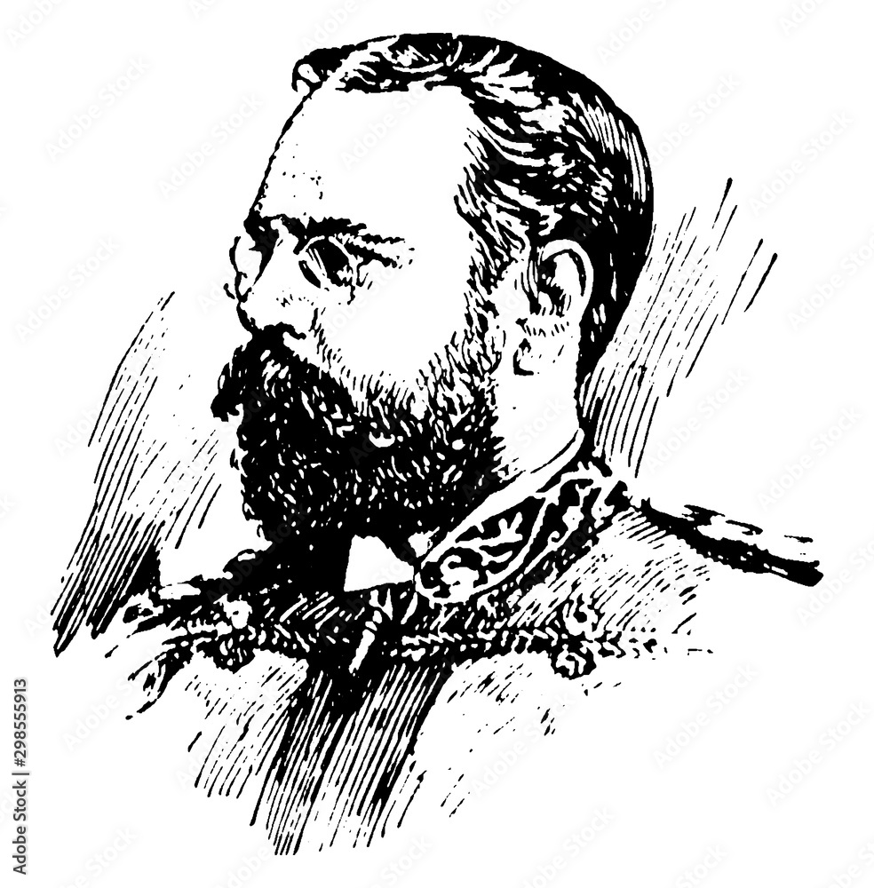 John Philip Sousa, vintage illustration