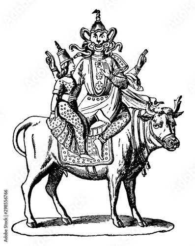 Siva vintage illustration.