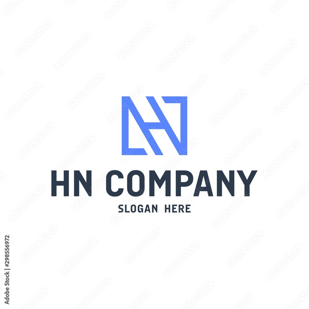 Letter HN Company Logo Design. Business Icon Design Art. Modern and Creative Brand Design Logo Vector
