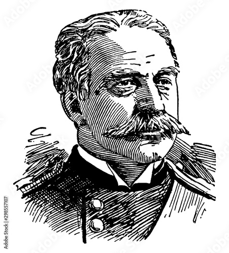 General Nelson A. Miles, vintage illustration
