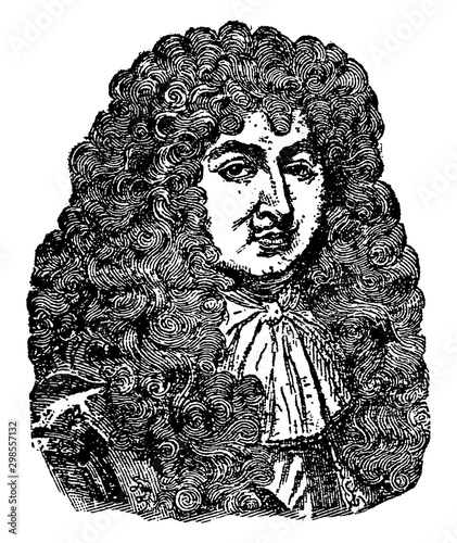 Louis XIV, vintage illustration