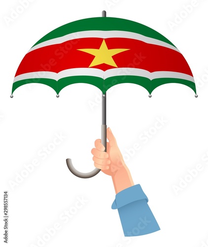 Suriname flag umbrella