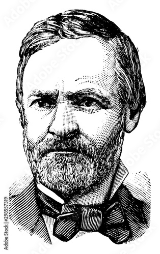 John Sherman, vintage illustration
