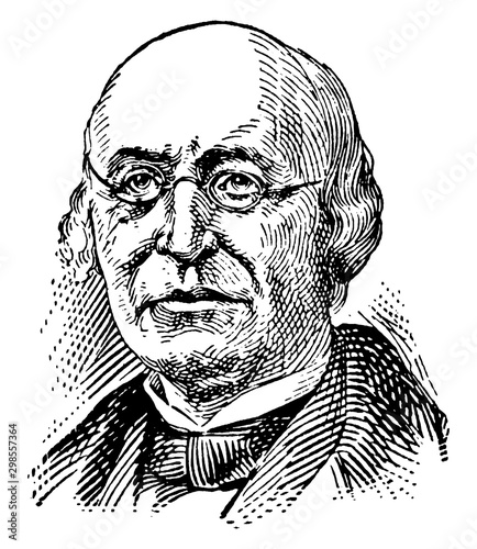 William L. Garrison, vintage illustration