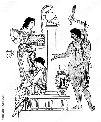 Fotografía Orestes vintage illustration.