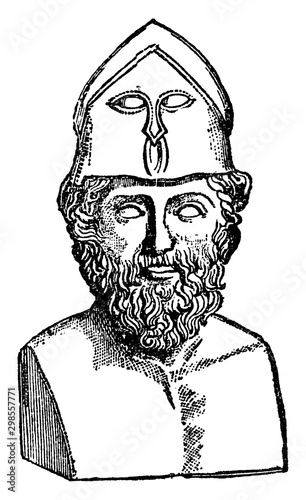 Εκτύπωση καμβά Themistocles, vintage illustration