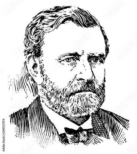 General Ulysses S. Grant, vintage illustration