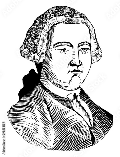 Εκτύπωση καμβά James Otis, vintage illustration