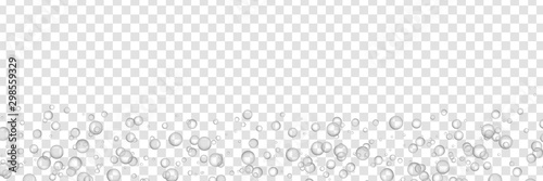 Vector realistic isolated champagne bubbles for template and layout covering on the transparent background. Concept of Merry Christmas and Happy New Year.