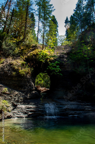 Bright summer afternoon at the Hole in the wall, Port Alberni, BC