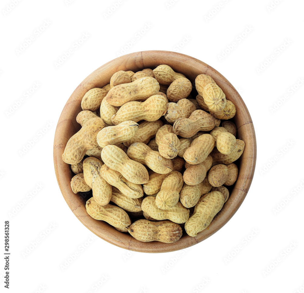 peanuts in closeup isolated on white background peanuts in closeup isolated on white background