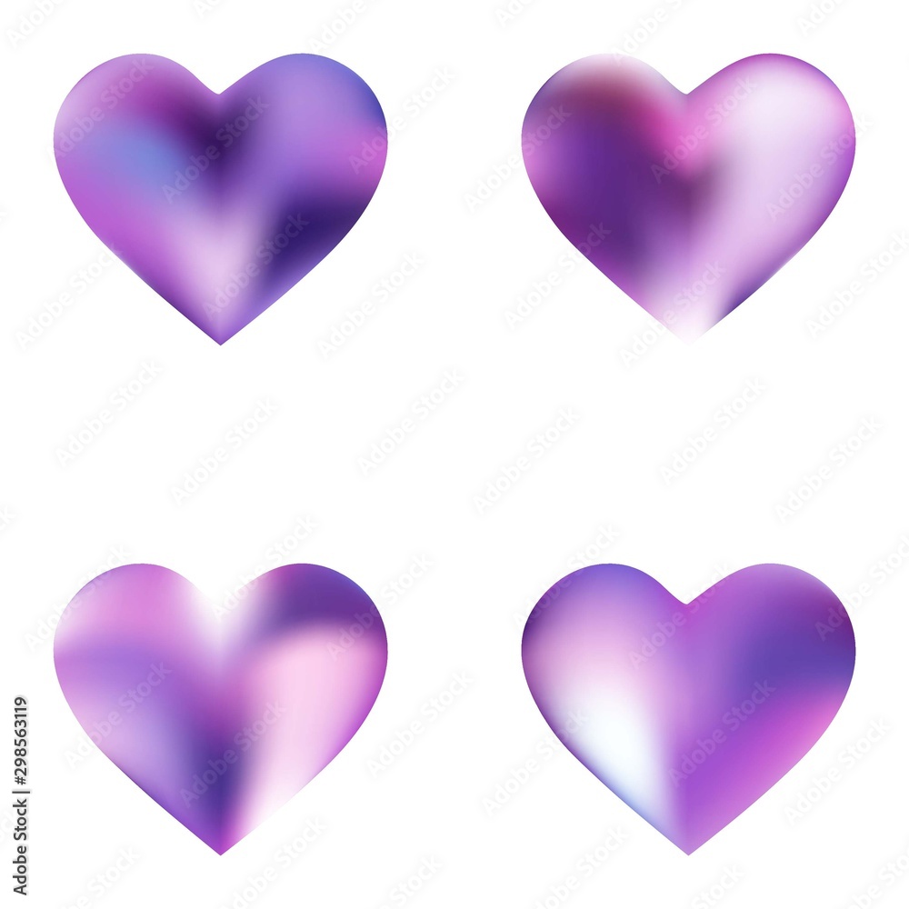 Collection of abstract backgrounds hearts.