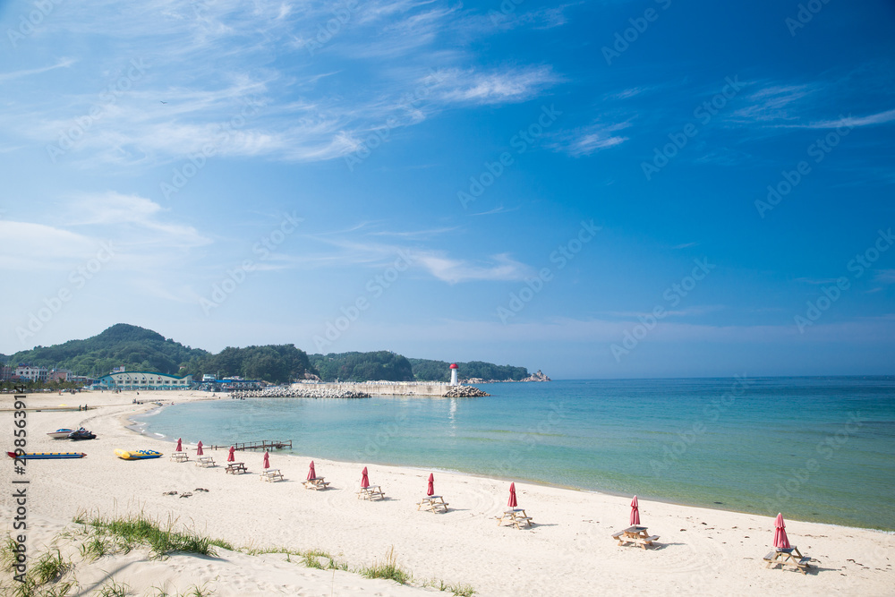 the beautiful beach of Gangwondo, South Korea