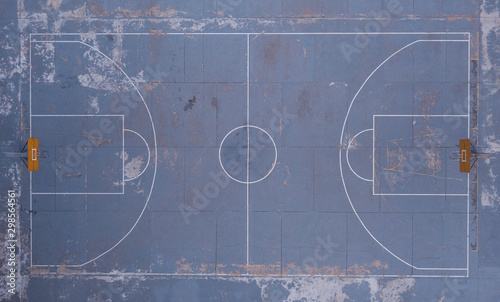 drone basketball court photo