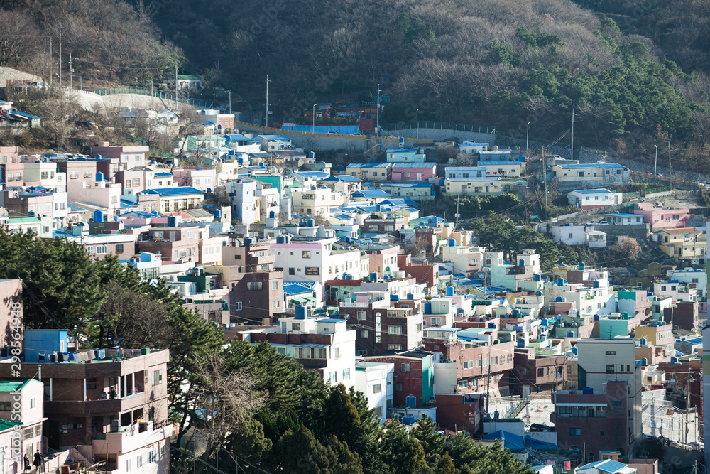 the colorful Gamcheon Culture Village in Busan, South Korea