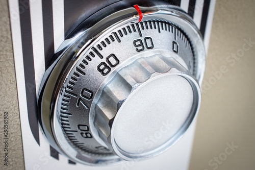 Safe lock code on safety box bank Protection