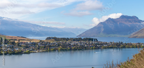 Sunny morning in Queenstown, New Zealand