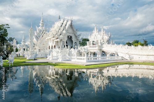 the white temple Wat Rong Khun in Chiang Rai, Thailand