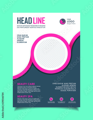 Beauty Spa - Salon Flyer Template, eye-catching flyer to promote a beauty spa treatment, nail care, establishment with high-quality layout and designs