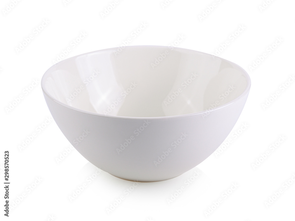 Empty white bowl on white background Empty white bowl on white background