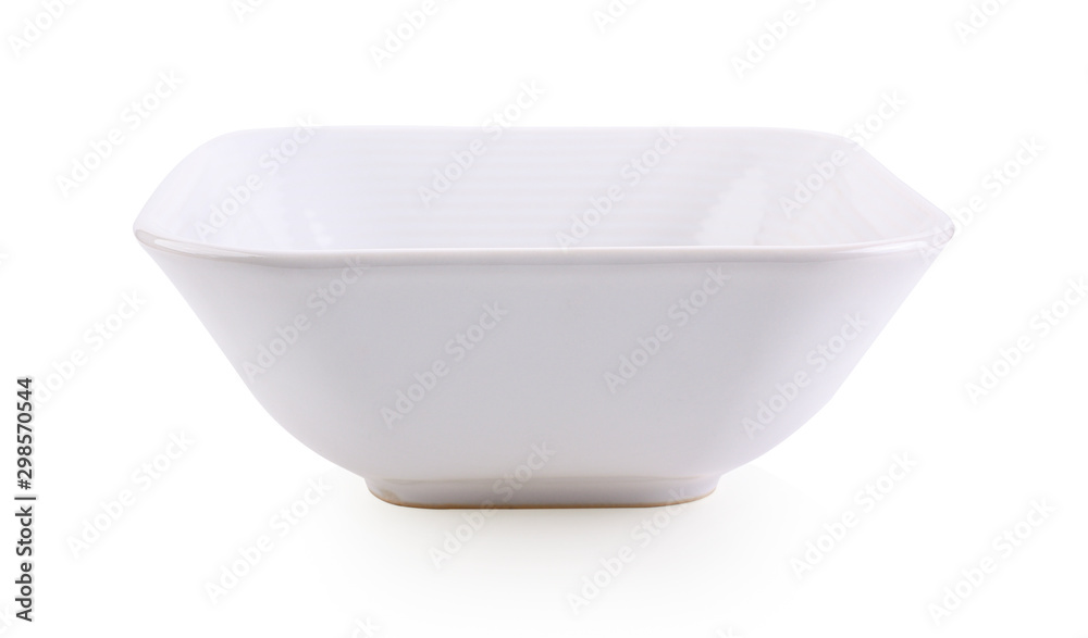 Empty square plate on white background Empty square plate on white background