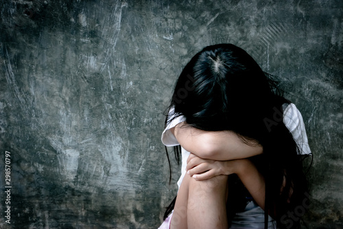 Human trafficking and slavery concept. Stop human abuse. Stop child abusing. Human is not a product