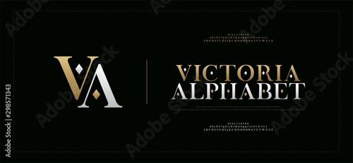 Elegant alphabet letters serif font and number. Classic Lettering Minimal Fashion. Typography fonts regular uppercase, lowercase and numbers. vector illustration