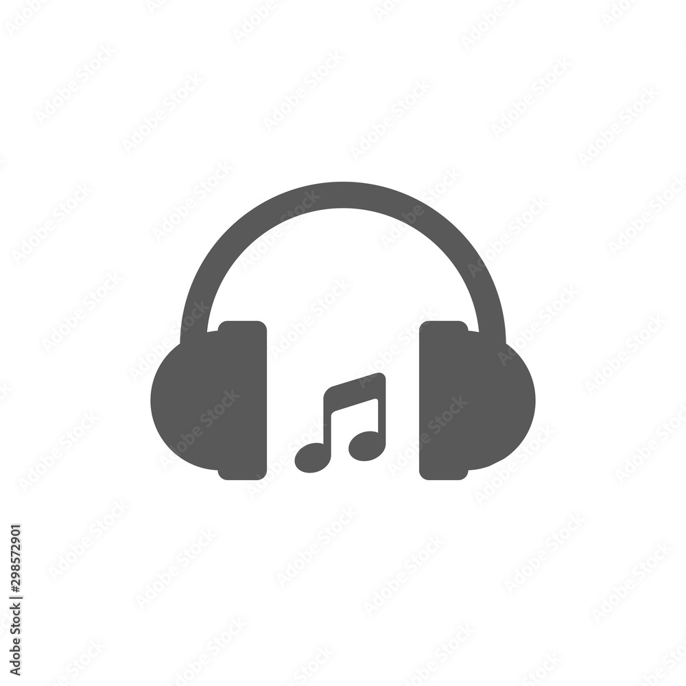 headphone icon vector isolated on white background. earphones music symbol for your design, logo, application, UI.