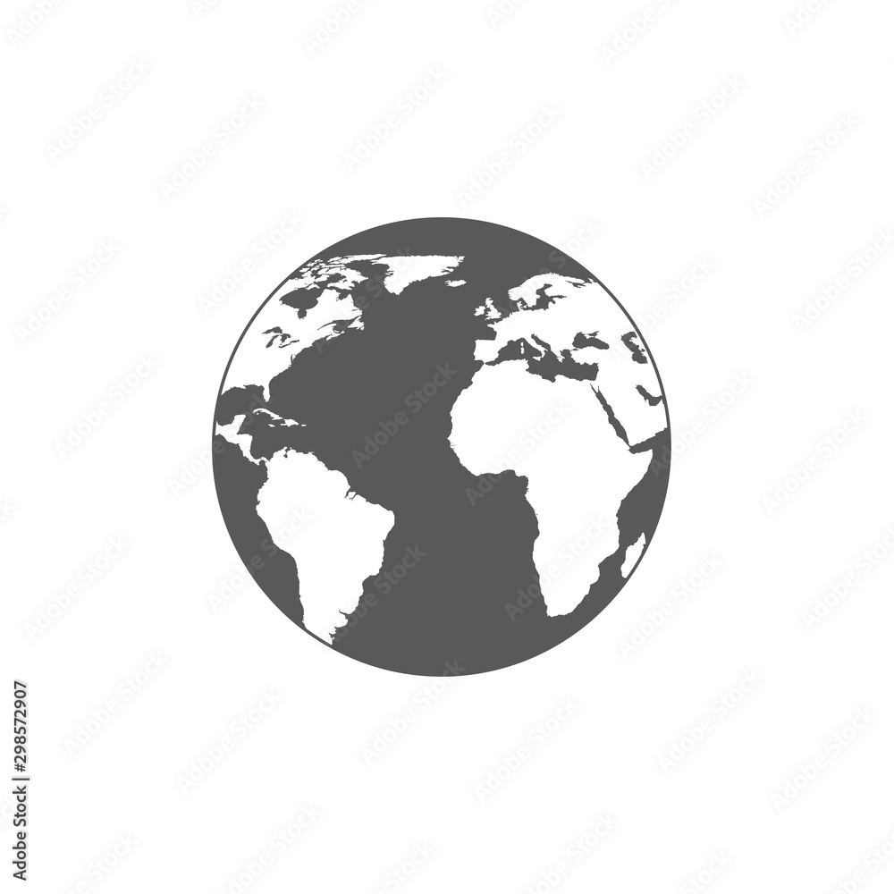 Globe icon vector isolated on white background for your design, website, logo, application, UI.