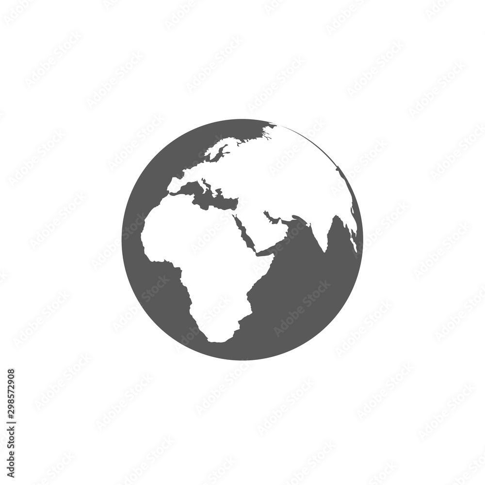 Globe icon vector isolated on white background for your design, website, logo, application, UI.