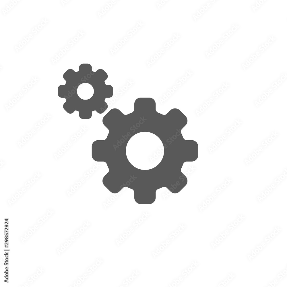 Gear icon vector isolated on white background. Gear icon vector isolated on white background.