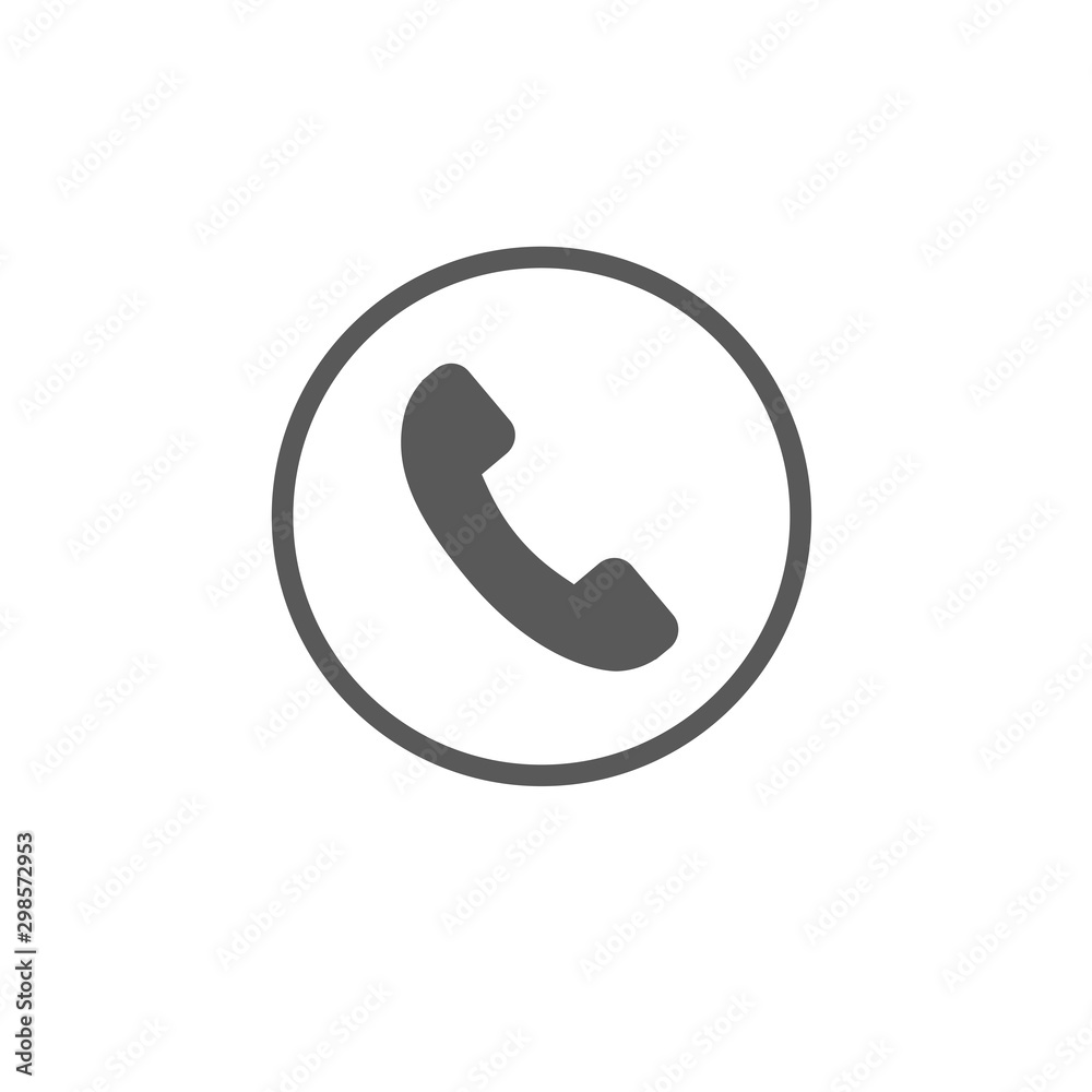 Phone icon vector isolated circle on white background. Telephone symbol for your design, logo, application, UI. Phone icon vector isolated circle on white background. Telephone symbol for your design, logo, application, UI.