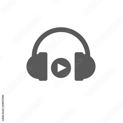 headphone icon vector isolated on white background. earphones music symbol for your design, logo, application, UI.