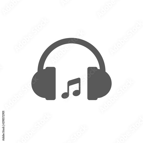 headphone icon vector isolated on white background. earphones music symbol for your design, logo, application, UI.