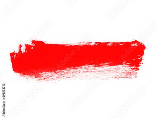 Red paint abstract background. Beautiful red line brush