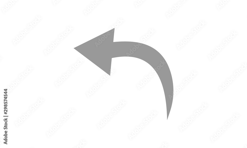 Arrow back icon for navigation and undo functions Arrow back icon for navigation and undo functions