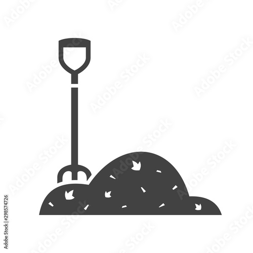 Pile of compost icon vector isolated