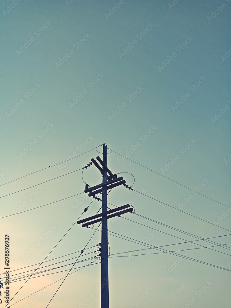 electric pole and wires electric pole and wires