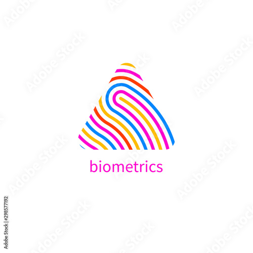 finger print triangle icon